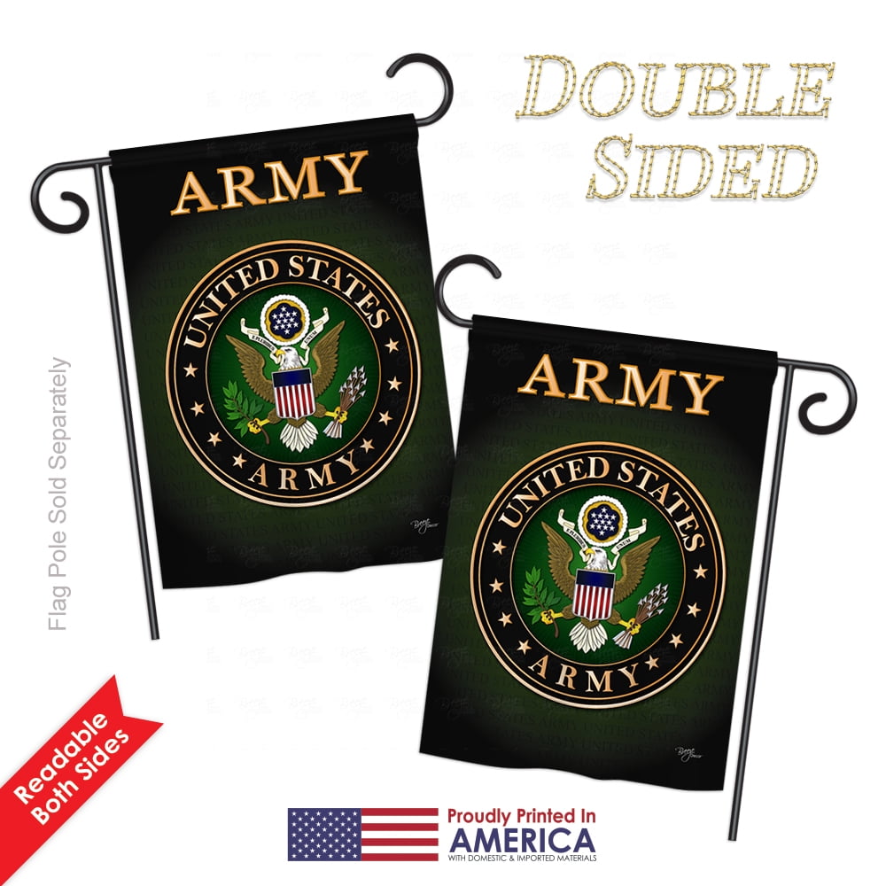 Breeze Decor 58055 Military Army 2-Sided Impression Garden Flag - 13 x 18.5 in.