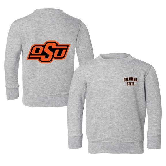 Toddler Chad & Jake Heather Gray Oklahoma State Cowboys Primary Logo Pullover Sweatshirt