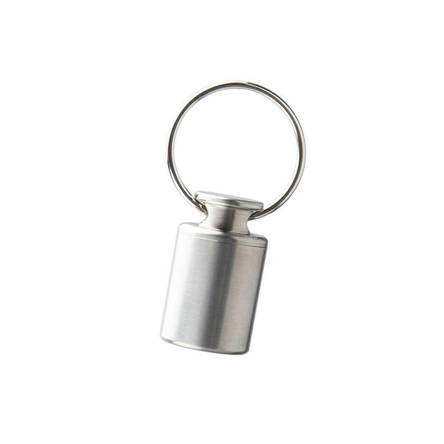 Titanium Alloy Mini Pill Box Keychain Container Case Outdoor Keychain Pill Organizer Purse Bottle Small Pocket