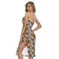 thumbnail image 2 of Gifts For Butterflies Lovers. Orange Monarch Butterflies Pattern Printed Cross Back Cami Dress, Butterfly Fashion Summer Maxi Sexy Casual Dress For Women, 2 of 4