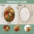 thumbnail image 2 of Oval Framed Wall Art Bird Sparrow Perched Among Vibrant Roses Vintage Style Canvas Wall Art Oval Vintage Wall Decor Prints Hanging Decor for Home Bedroom Living Room Office 8"x11.4", 2 of 7