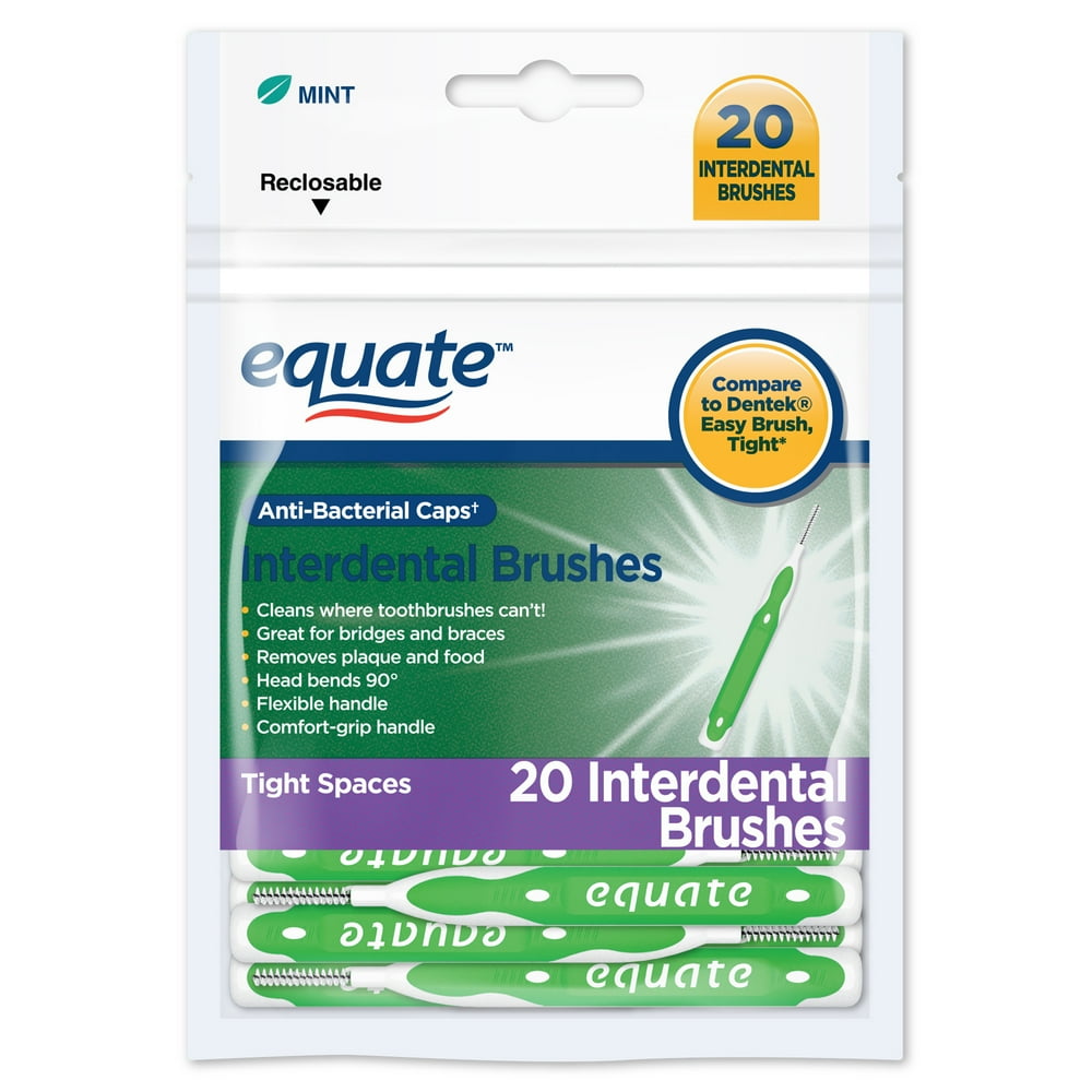 Equate Interdental Brushes for Tight Spaces, 20 Count