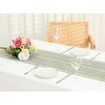 thumbnail image 5 of REGALWOVEN 1 Pack Rustic Table Runner with Tassels for Dining Party Wedding Green 13"x72", 5 of 5