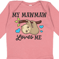 thumbnail image 4 of Inktastic My Mawmaw Loves Me with Sloth and Hearts Boys or Girls Long Sleeve Baby Bodysuit, 4 of 5
