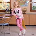 thumbnail image 6 of Disney Minnie Mouse Girls Shirts Pink Ruffle Top Printed Leggings 2 Piece Outfit Toddler Kids 2T, 6 of 11
