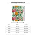 thumbnail image 6 of ZNDUO Vintage Fruit Floral Graffiti Art Pattern Pattern Thickening Blanket, Fluffy Soft Cozy Flannel Throw Blankets, 80"x60" Inches, 6 of 8