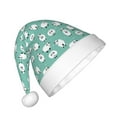 thumbnail image 2 of Fuzoiu Cute Sheeps Print Santa Hat Christmas Hat for kids,Santa Hats with Pompom, Unisex Xmas Holiday Hat for Christmas New Year Festive Party Supplies, 2 of 6