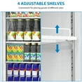 thumbnail image 4 of Garvee 11.3Cu.ft Commercial Refrigerator with Glass Door,Display Fridge with LED Light,Adjustable Shelves,Easy to Move,White, 4 of 8