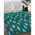 thumbnail image 2 of Ahgly Company Indoor Square Patterned Medium Teal Green Area Rugs, 6' Square, 2 of 6