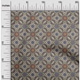 thumbnail image 2 of oneOone Polyester Spandex Gray Fabric Asian Suzani Craft Projects Decor Fabric Printed By The Yard 56 Inch Wide, 2 of 5