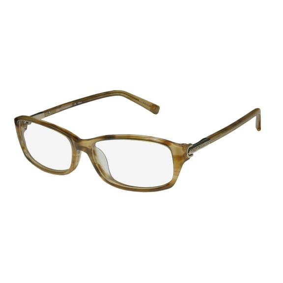 NEW TRUSSARDI 12504 WOMENS/LADIES DESIGNER FULL-RIM TRANSPARENT BROWN / HONEY EXCLUSIVE DESIGNER MODERN HIP FRAME DEMO LENSES 54-15-135 EYEGLASSES/EYE GLASSES