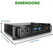 Technical Pro Portable PA System 6000 Watts Continuous Power 2 Channel Audio Power Amplifier