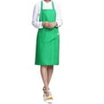 thumbnail image 2 of Opvise Solid Color Oil-resistant Restaurant Home Kitchen Cooking Protective Apron Green, 2 of 8