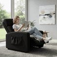 thumbnail image 4 of TLSUNNY Fabric Recliner Chair with Side Pocket, Thick Cushion Adjustable Lounger, Modern Home Theater Seating for Bedroom, Living Room, 4 of 11