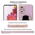 thumbnail image 7 of Compatible with Xiaomi Redmi Note 10 Pro Case Silicone TPU Plating, Xiaomi Redmi Note 10 Pro Cases Cute Astronaut Pattern Phone Case with Stand (Purple), 7 of 7