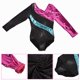 thumbnail image 3 of Ropa de leotardo de gimnasia deportiva para niñas, traje de baile de manga larga elástico cómodo (4-5 años), 3 of 8