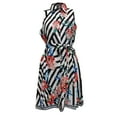 thumbnail image 4 of SMihono Robe Bohème d'Été pour Femmes Grande Taille Mode Femmes Col à Revers Décontractée Aguichant Imprimée Sans Manches Ample Robe Chemise, 4 of 6