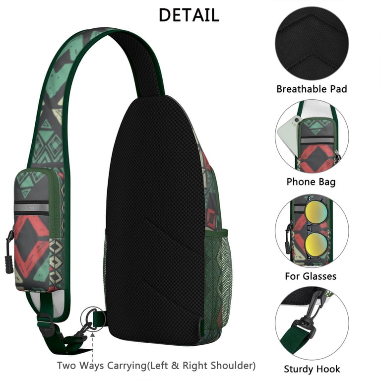Modern Artistic Sling Backpack – Geometric Tie Dye and  display picture 3