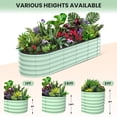 thumbnail image 3 of QinaQin Cama elevada galvanizada de 8 x 2 x 1 pies, jardinera grande para jardinería, caja metálica elevada para verduras, flores y frutas, 3 of 8