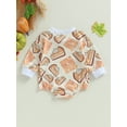 thumbnail image 4 of Bagilaanoe Newborn Baby Girl Boy Halloween Romper Sweatshirt Long Sleeve Bodysuit Flower Pumpkin Print Pullover 3M 6M 12M 18M Infant Casual Tee Tops, 4 of 8