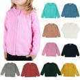 thumbnail image 3 of nerohusy Little Girls Basic Crew Neck Knit Cardigan Sweater Fall Solid Color Button Down Coat Cotton Jacket Top 12M-6T Mint Green,100, 3 of 4