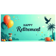 LUUFILx Retirement Backdrop Banner Blue Balloons Stars Decoration Party Supplies Celebration Background Happy Retirement New Journey Photography Props Decorations