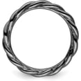 thumbnail image 2 of Sterling Silver Stackable Expressions Black-plated Twist Ring - Ring Size 8.0-2.4gm, 2 of 7