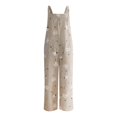 thumbnail image 4 of RYKJLWY Overalls for Women Womens Pants Overalls Rompers Daisy Print Buttons Suspender Jumpsuit Rompers for Women 2024(Beige,XXXL), 4 of 6