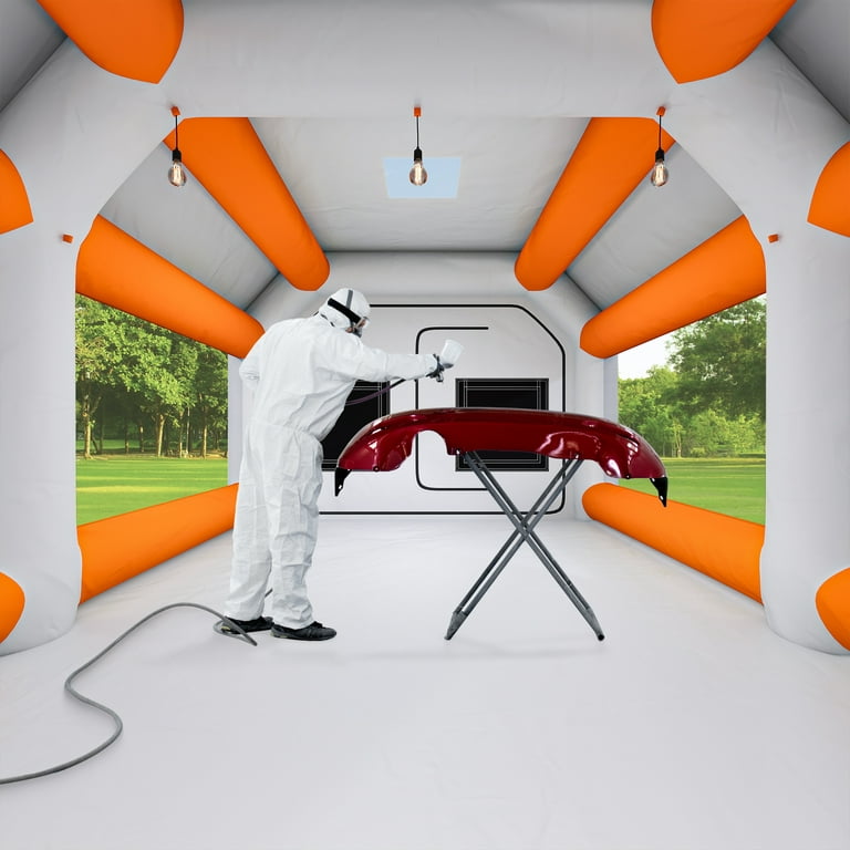 33x16.4x11.5ft Inflatable Spray Booth Car Paint Booth Tent 1100W