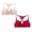 Za-Beige and Red-2pc bras for women, variant on 2PC Racerback Bras for Women Wireless Push Up Bra No Underwire Lace Front Closure Bras