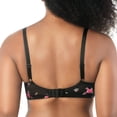 thumbnail image 4 of Casey Full Bust Padded Plunge T-Shirt Bra, Black with Rose Print, Black w/ Rose Print, 34C, 4 of 5