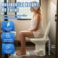 thumbnail image 4 of ROSYNEY Portable RV Toilet with Pedal Flush, 18.9" Standard Height, Adjustable Water Level, Gravity Flush Camp Toilet with Quiet-Close, White, 4 of 7