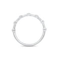 thumbnail image 6 of 1/10 Carat White Round Lab Grown Diamond Half Eternity Wedding Band Ring In 14k White Gold Over Sterling Silver(0.10 Cttw,G-H Color,SI2-I1 Clarity)-10, 6 of 8