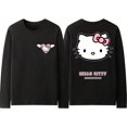 thumbnail image 1 of Camiseta de manga larga con articulación de Hello Kitty para mujer, Top periférico de Catone, ropa de algodón puro para niñas, 1 of 7