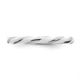 thumbnail image 4 of Solid 925 Sterling Silver Stackable Twisted White Enameled Ring Eternity Band Size 10, 4 of 6