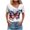 Blue, variant on LMKIHUSA Patriotic Tops for Women 2025 Happy Independence Day Graphic Print Blouses Short Sleeve V Neck Button Down Shirts Casual Loose Summer Tees Blue,S