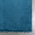 thumbnail image 4 of Well Woven | Faux Rabbit Fur Shag Dark Blue | Super Soft | Area Rug 3x5 (3'11" x 5'3"), 4 of 7