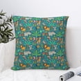 thumbnail image 4 of Pofeuu Jungle Animals Print Double-sided plush pillowcase Square Throw Pillow Covers Pillows Cover for Living Room Bedroom Sofa Couch Cushion Cover（No pillow core）-22"x22", 4 of 7