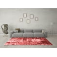 thumbnail image 3 of Ahgly Company Machine Washable Indoor Rectangle Abstract Red Modern Area Rugs, 8' x 12', 3 of 4