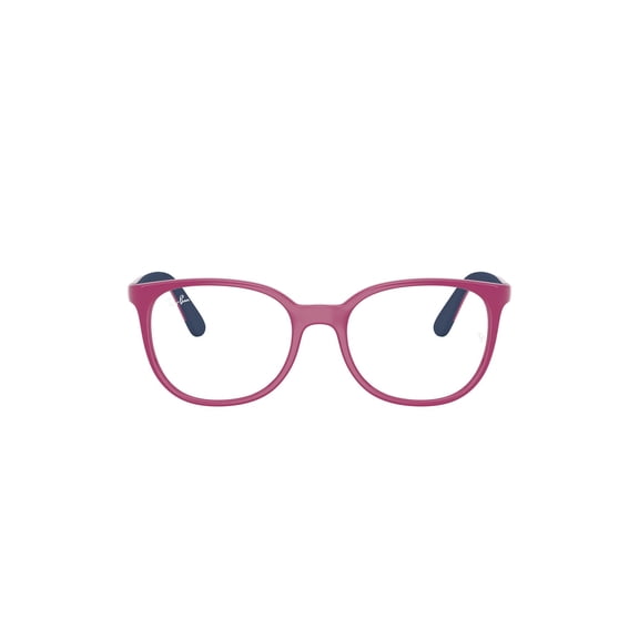 Ray-Ban Youth Size 47 0RY1631 Prescription Eyeglasses with Case, Fucsia with Rubber Blue/Demo Lens