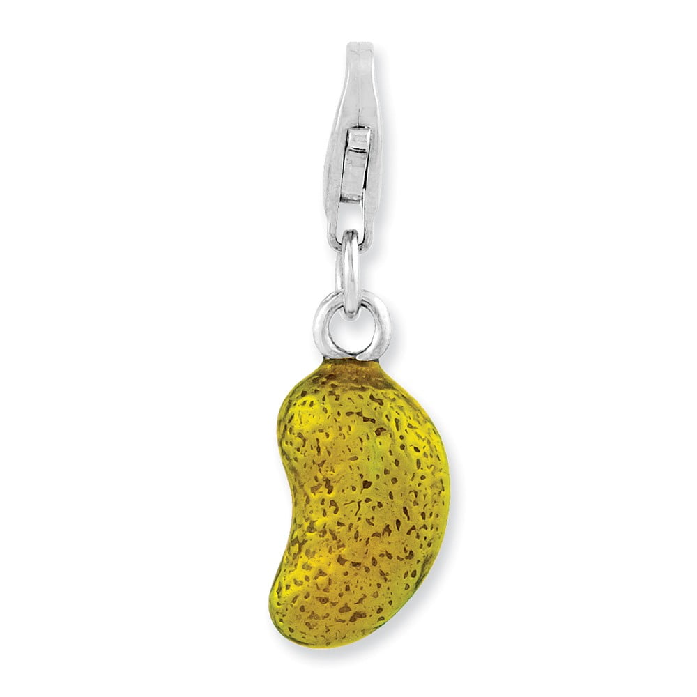 Silver Yellow Plated 3-D Trolly Charm 15mm Silver Yellow Plated 3-D Trolly Charm 15mm