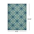 thumbnail image 5 of Noble House Kaia 130x94" Indoor/Outdoor Fabric Floral Area Rug in Blue/Green, 5 of 13