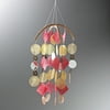 Woodstock Asli Arts 21 Inch Yellow, Red, and Gold Capiz Wind Chime