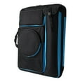 thumbnail image 1 of Mochila artista, estuche de cartera de arte, transportista de almacenamiento de telas de oxford gran bolsa de dibujo para suministros de manualidades Azul negro, 1 of 8