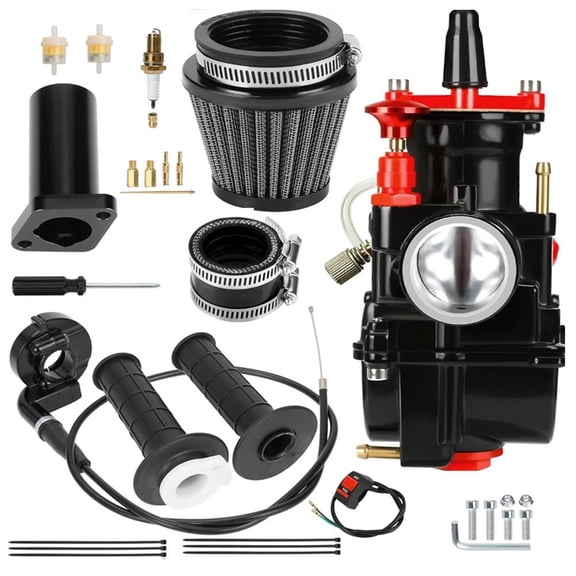 Mini Bike PWK 28mm Carburetor & Throttle Assembly Kit for GX160 Predator 212cc 224 196 Coleman CT200U CT200U-EX BT200X KT196 RB200 Baja Warrior MB165 Trailmaster Massimo MB200 Go Kart Parts