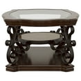 thumbnail image 5 of Laney 1-shelf Glass Top Rectangular Coffee Table Deep Merlot, 5 of 9