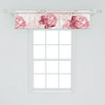 thumbnail image 2 of Flowers Boho Window Valance, Vintage Design Romantic Roses Pattern with Peony Silhouettes Art, Curtain Valance for Kitchen Bedroom with Rod Pocket, 54" X 18", Pale Pink and Dark Pink, by Ambesonne, 2 of 2