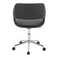 thumbnail image 6 of LumiSource Chrome Metal, Black PU Margarite Task Chair, 6 of 6
