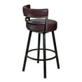 thumbnail image 4 of Swivel Barstool 30 Inch - Modern Bar Chair with FootrestAuburn Bay Finish, 4 of 5