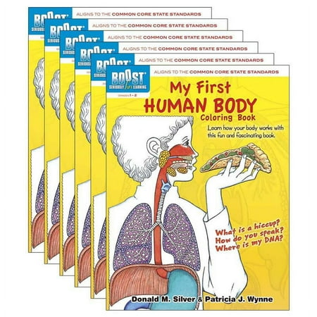 UPC: 0194629000999 | Boost My First Human Body Coloring Book Pack of 6